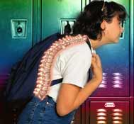 Negative affects of children carrying heavy backpack